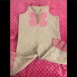 Southern Classic Boutique Romper with Appliqué